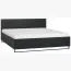 Letto king size "Chiflero" 18 incl. rete a doghe, nero - 180 x 200 cm (l x l)