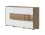 Soggiorno completo - Set B Manase, 5 pezzi, rovere marrone / bianco lucido