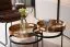 Set di 2 tavoli da soggiorno, colore: oro / nero - Dimensioni: 38 x 38 x 45 cm e 32,5 x 32,5 x 53 cm (L x P x A) con vassoio estraibile