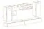 Pensile Hompland 58, colore: bianco - Dimensioni: 170 x 320 x 40 cm (A x L x P), con funzione di apertura a pressione
