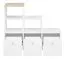 Cameretta - Scaffale "Egvad" 12, bianco / faggio - 95 x 122 x 40 cm (h x l x p), 3 cassetti e 3 scomparti