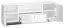 Mobile TV "Sydfalster" 03, bianco / bianco lucido - 56 x 160 x 41 cm (h x l x p), 2 ante, 1 cassetto e 5 scomparti