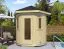 Sauna a botte verticale Schlafkogel 04 - Dimensioni: 239 x 239 x 299 (L x P x A), superficie: 4,4 m²