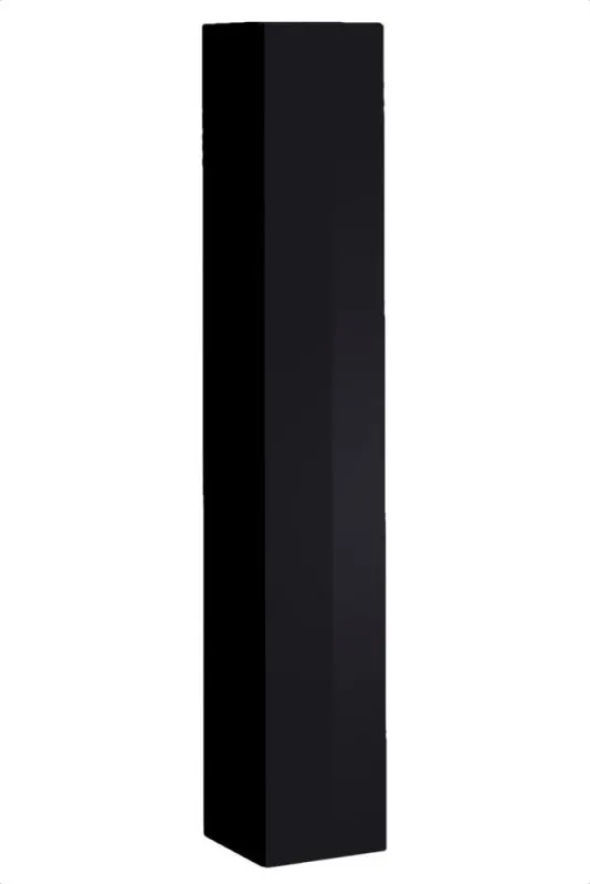 Pensile moderno Fardalen 02, colore: nero - Dimensioni: 180 x 30 x 30 cm (A x L x P), con funzione di apertura a pressione