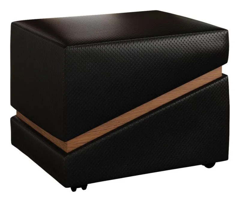 Pouf "Postira" 29, noce / nero - 40 x 40 x 40 x 40 cm (h x l x p)