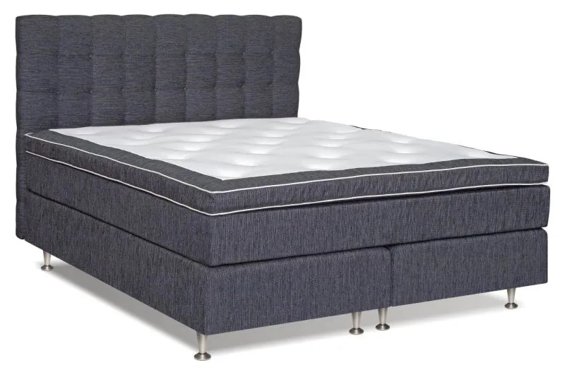 Letto boxspring MALDEN, base: molle Bonnell, materasso: molle insacchettate, topper: lattice - 180 x 200 cm