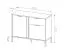 Credenza stretta a due ante Raoued 04, colore: antracite - Dimensioni: 81 x 103 x 39,5 cm (A x L x P)