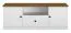 Mobile TV "Oulainen" 09, bianco / rovere - 55 x 150 x 40 cm (h x l x p), 2 ante, 1 cassetto e 3 scomparti