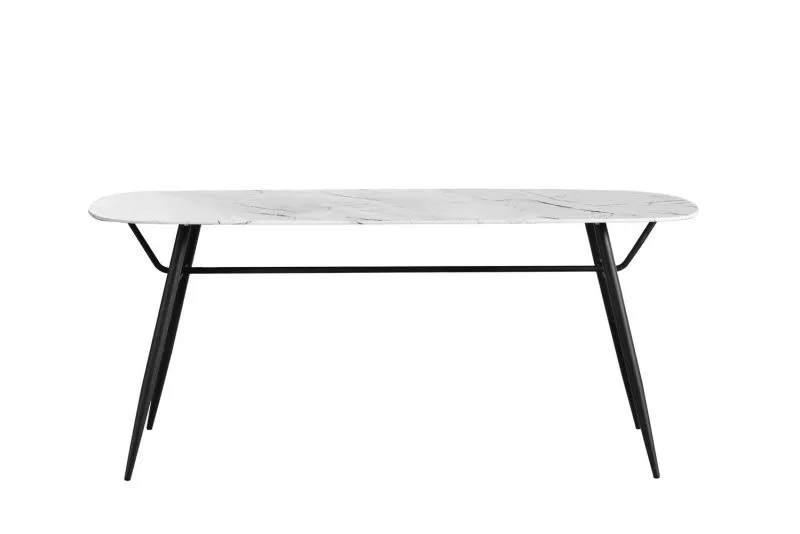 Tavolo da pranzo Daures 137, nero / bianco - 180 x 90 cm (l x p)