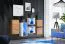 Set di 6 pezzi di pensili / armadi a muro Volleberg 108, colore: rovere Wotan / bianco - dimensioni: 80 x 150 x 25 cm (A x L x P), con illuminazione LED blu
