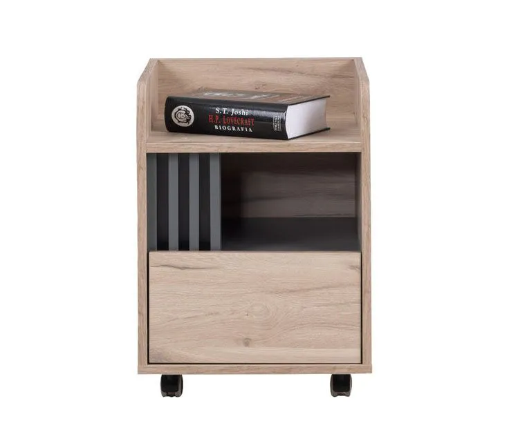 Piedistallo mobile Niel 10, colore: rovere / antracite - Dimensioni: 53 x 40 x 40 cm (A x L x P)