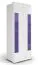 Cameretta - Armadio ad ante battenti Gabriel 17, bianco / viola - 220 x 85 x 54 cm (h x l x p)