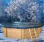 Copertura invernale con rete per piscina in legno Sunnydream 05