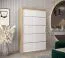 Armadio ad ante scorrevoli Jan 02A, rovere Sonoma / bianco opaco - 200 x 120 x 62 cm (h x l x p)