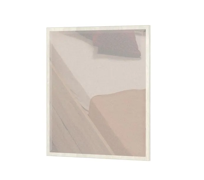 Specchio "Lepa" 23, bianco pino - 87 x 79 x 2 cm (h x l x p)