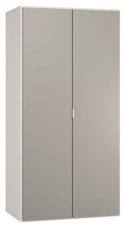 Armadio a 2 ante "Bellaco" 38, bianco / grigio -  187 x 93 x 57 cm (h x l x p)