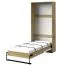 Letto a scomparsa verticale Sirte 15, rovere / bianco lucido - 90 x 200 cm (l x p)