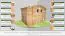 Casetta da giardino prefabbricata "Eisenstadt" - 3,12 x 2,00 m, spessore 19 mm, estensione laterale e tettoia per legna