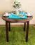 Tavolo rotondo in pino massello color noce 003 - 75 x 90 cm (h x Ø)