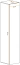 Pensile moderno Fardalen 02, colore: nero - Dimensioni: 180 x 30 x 30 cm (A x L x P), con funzione di apertura a pressione