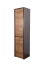 Armadio "Selun" 06, rovere marrone scuro / grigio  - 197 x 50 x 43 cm (h x l x p)
